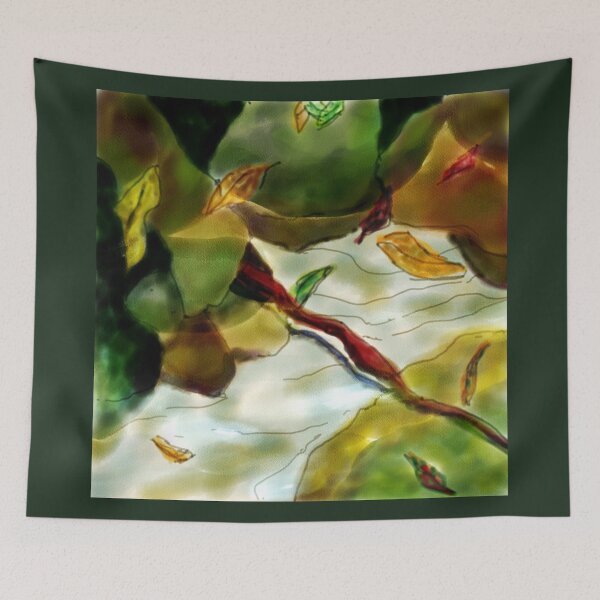 Item preview, Rocks and leaves abstract designed and sold by Anne Huth.