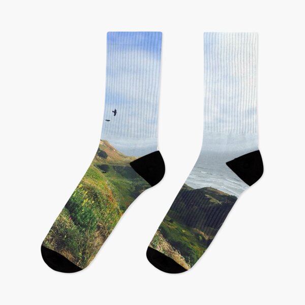 Item preview, Ice plant cliff overlooking the Pacific Ocean designed and sold by MiaoMiaoYu.