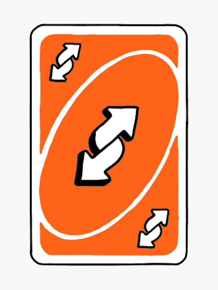 Reverse Uno Card - Hard Card