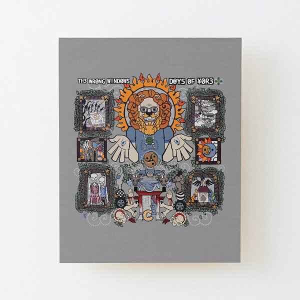 The Wrong Windows "Days of Yore" Vinyl Cover Painting "The Lion of Los Feliz" by Jennifer J. Jelenski Wood Mounted Print