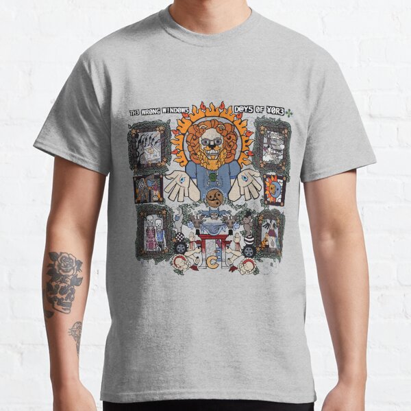 The Wrong Windows "Days of Yore" Vinyl Cover Painting "The Lion of Los Feliz" by Jennifer J. Jelenski Classic T-Shirt