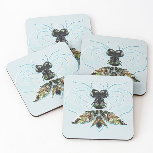Item preview, Cute alien insect - on light blue designed and sold by Anne Huth.