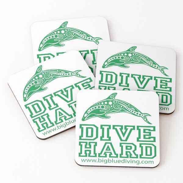 Item preview, Dive Hard Logo Green designed and sold by BigBlueDiving.