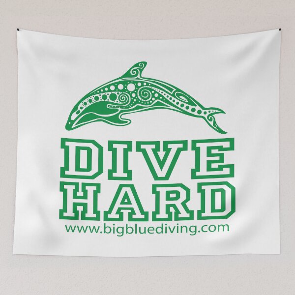 Item preview, Dive Hard Logo Green designed and sold by BigBlueDiving.