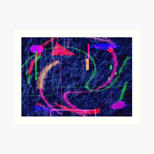 Kandinsky, fuzzy logic and chaos theory Art Print