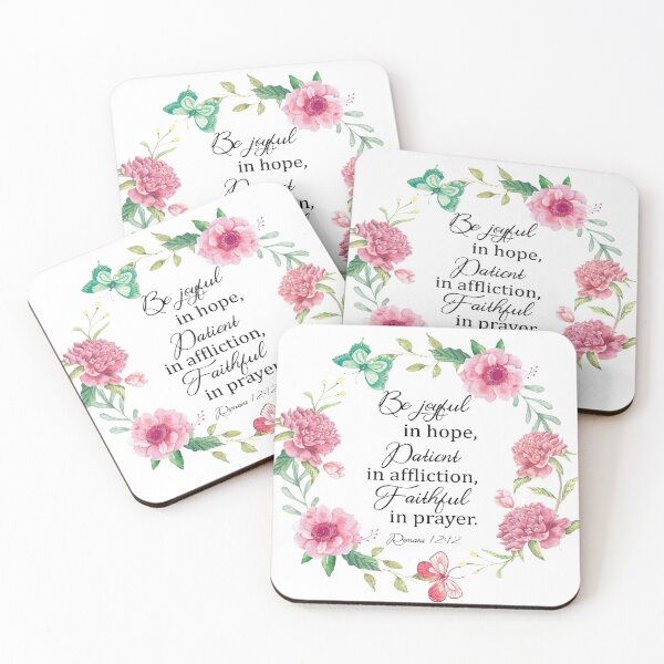 Item preview, Be joyful in hope, patient in affliction, faithful in prayer bible verse Romans 12 12 designed and sold by latiendadearyam.