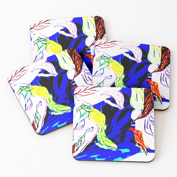 Item preview, Leaves and Rocks - abstract blue designed and sold by Anne Huth.