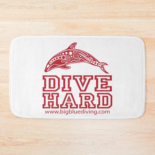 Item preview, Dive Hard Logo Maroon Red designed and sold by BigBlueDiving.