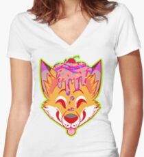 Cupcake Fox Women's Fitted V-Neck T-Shirt