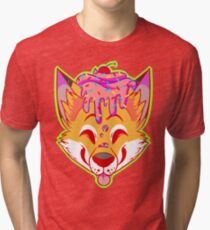 Cupcake Fox Tri-blend T-Shirt
