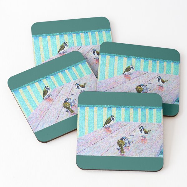 Item preview, Blue eyed honeyeaters 1 designed and sold by Anne Huth.