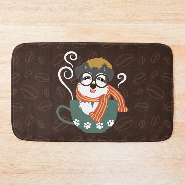 Item preview, Teacup Miniature Schnauzer Dog and Coffee Beans designed and sold by Lulupainting.