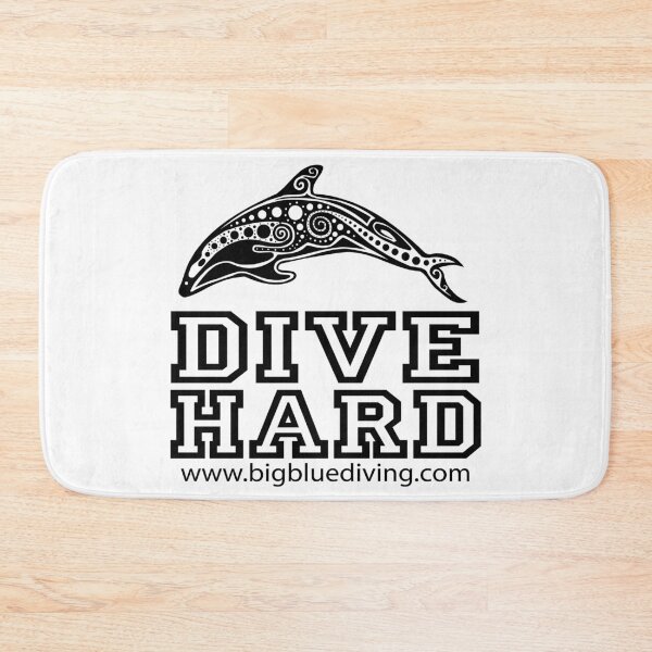 Item preview, Dive Hard Big Blue Front Logo in Black designed and sold by BigBlueDiving.