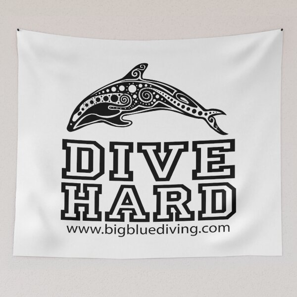 Item preview, Dive Hard Big Blue Front Logo in Black designed and sold by BigBlueDiving.