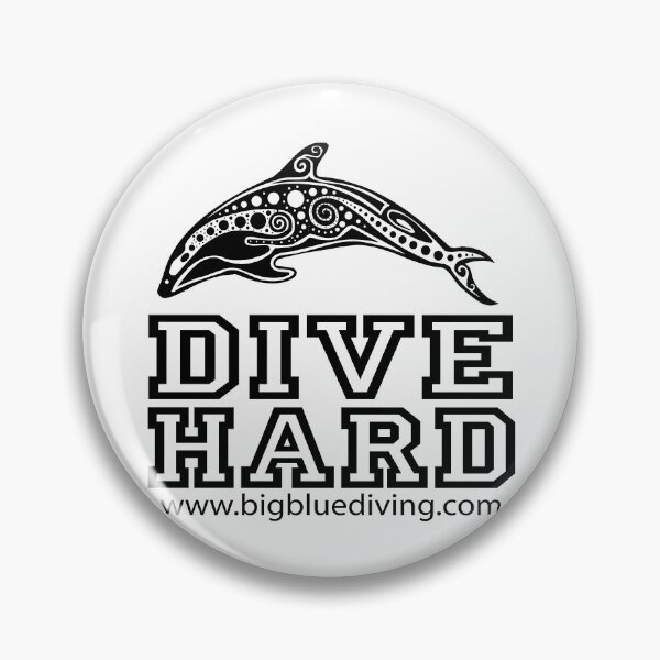 Item preview, Dive Hard Big Blue Front Logo in Black designed and sold by BigBlueDiving.