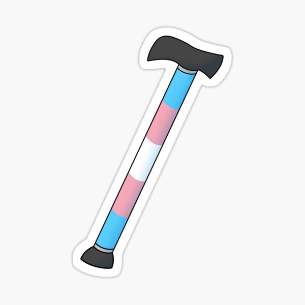 Pride Cane - Trans Sticker