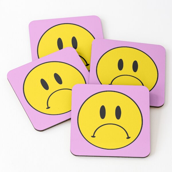 Item preview, Sad Face | Happy Face | Pink | designed and sold by HappyFaceCo.