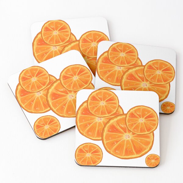 Item preview, Six Orange Fruit Slices  designed and sold by anatovas.