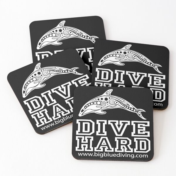 Item preview, Dive Hard Logo White designed and sold by BigBlueDiving.