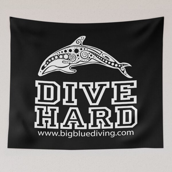 Item preview, Dive Hard Logo White designed and sold by BigBlueDiving.