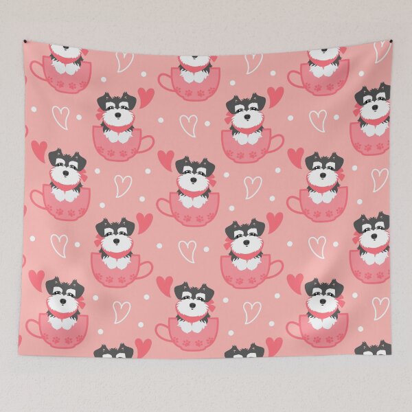 Item preview, Love Teacup Miniature Schnauzer Puppies designed and sold by Lulupainting.