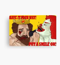 The King vs The Clown Canvas Print