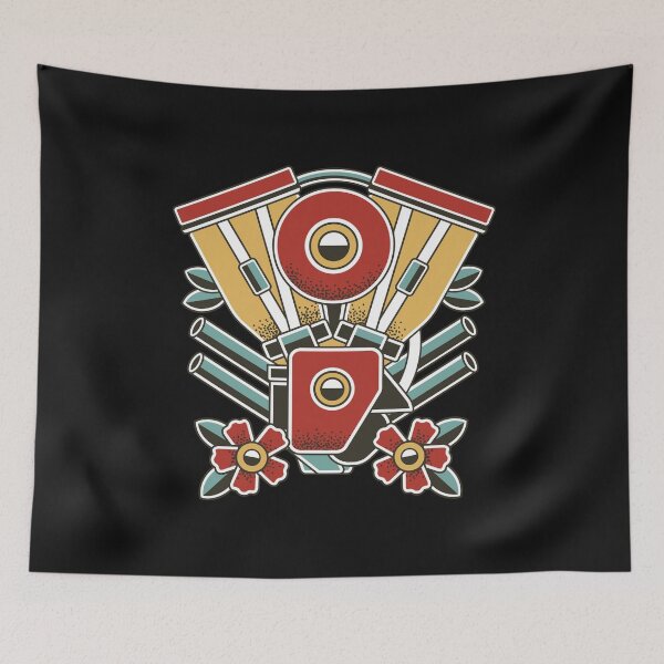 Item preview, Motorcycle, engine, motorcyclist tattoo designed and sold by DerSenat.
