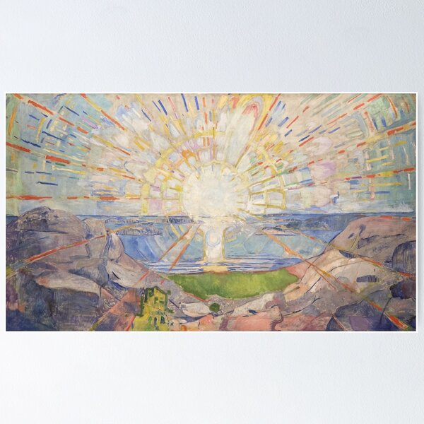 The Sun Painting by Edvard Munch Sun Wall Art Bright Posters -  Portugal