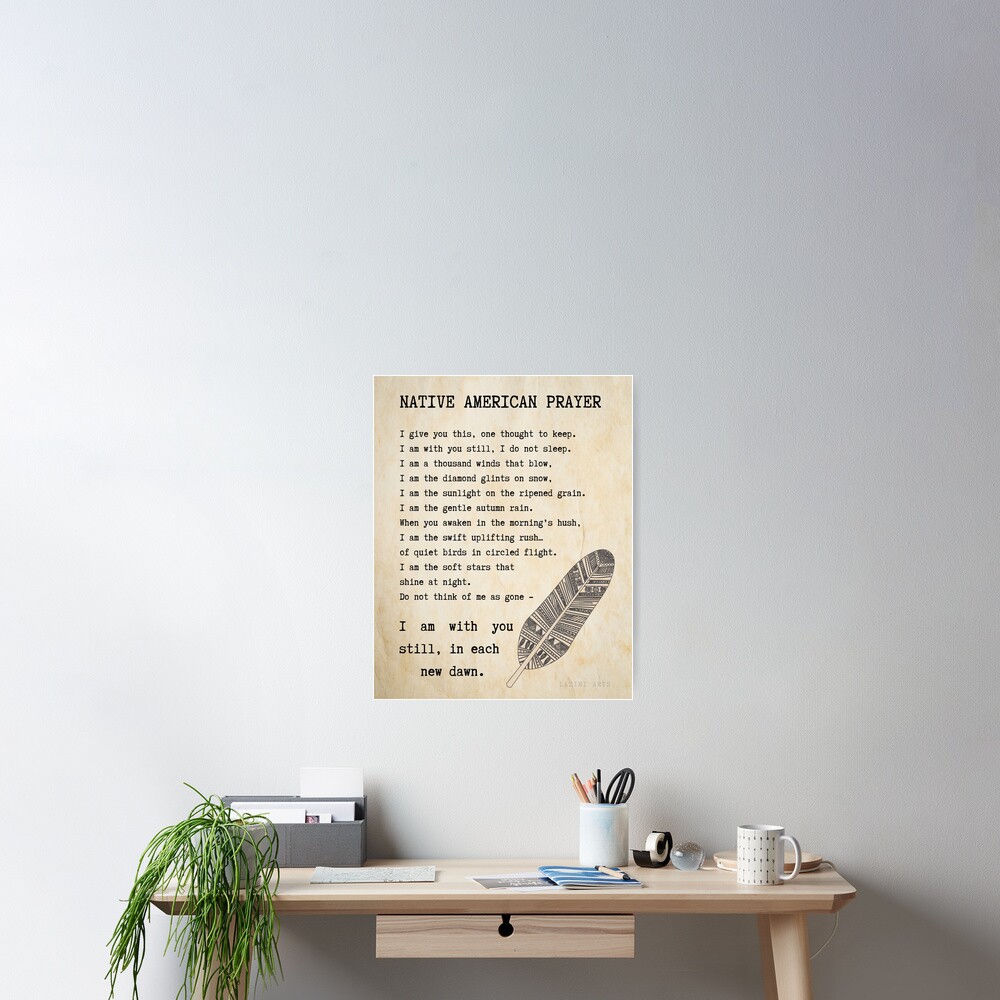 "Serenity prayer, Cherokee prayer, Native American prayer" Poster for