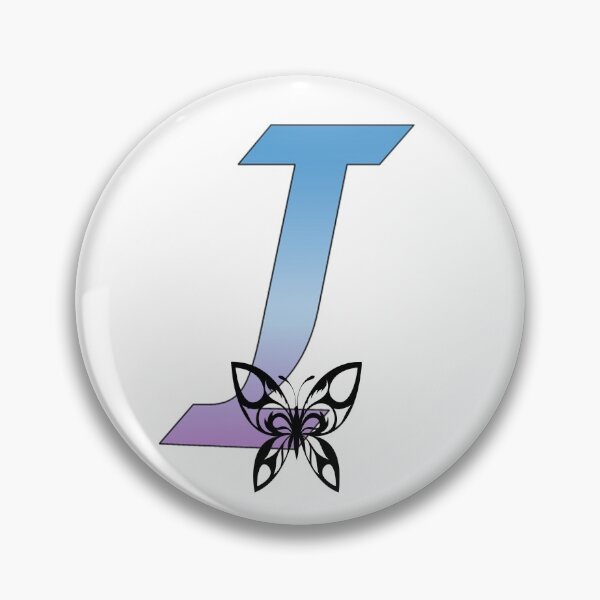 Item preview, Butterfly Silhouette on Monogram Letter I Gradient Blue Purple designed and sold by AliCatOriginals.