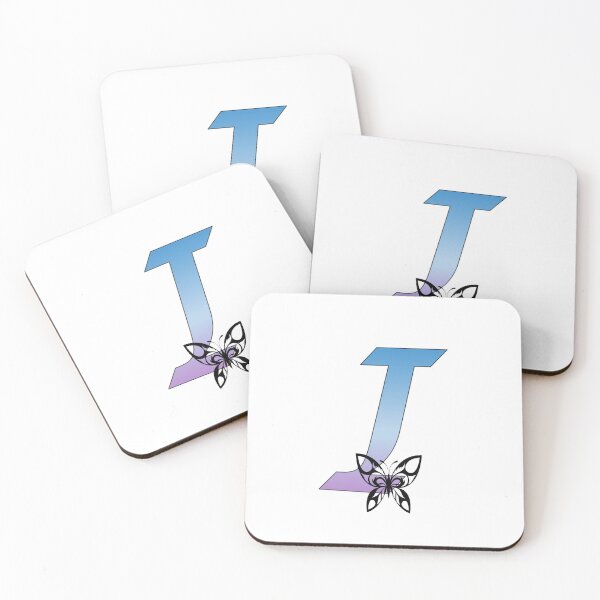 Item preview, Butterfly Silhouette on Monogram Letter I Gradient Blue Purple designed and sold by AliCatOriginals.