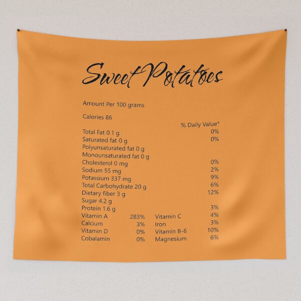 Item preview, Sweet Potatoes Nutrition Facts designed and sold by hockeng.