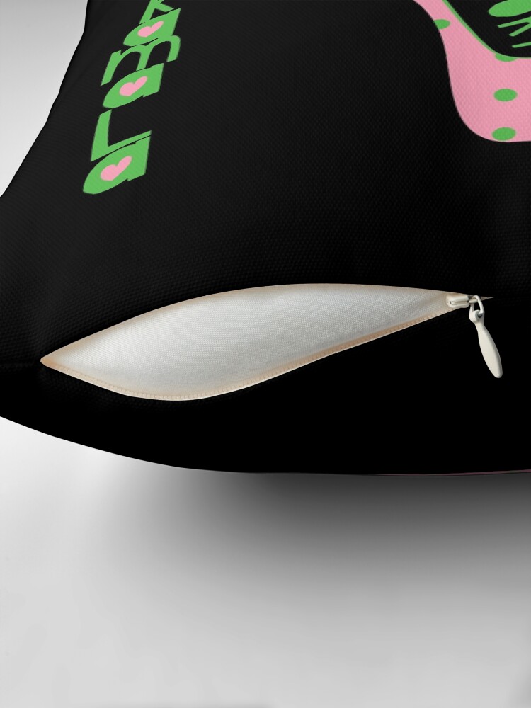 Thumbnail 2 of 4, Pillow, Kamala She Made Herstory Pink and Green designed and sold by 6256design.