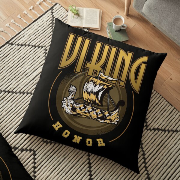 Vikings Honor Gold Floor Pillow