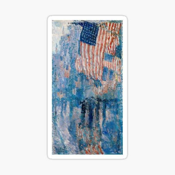 Childe Hassam - The Avenue in the Rain (1917) Sticker