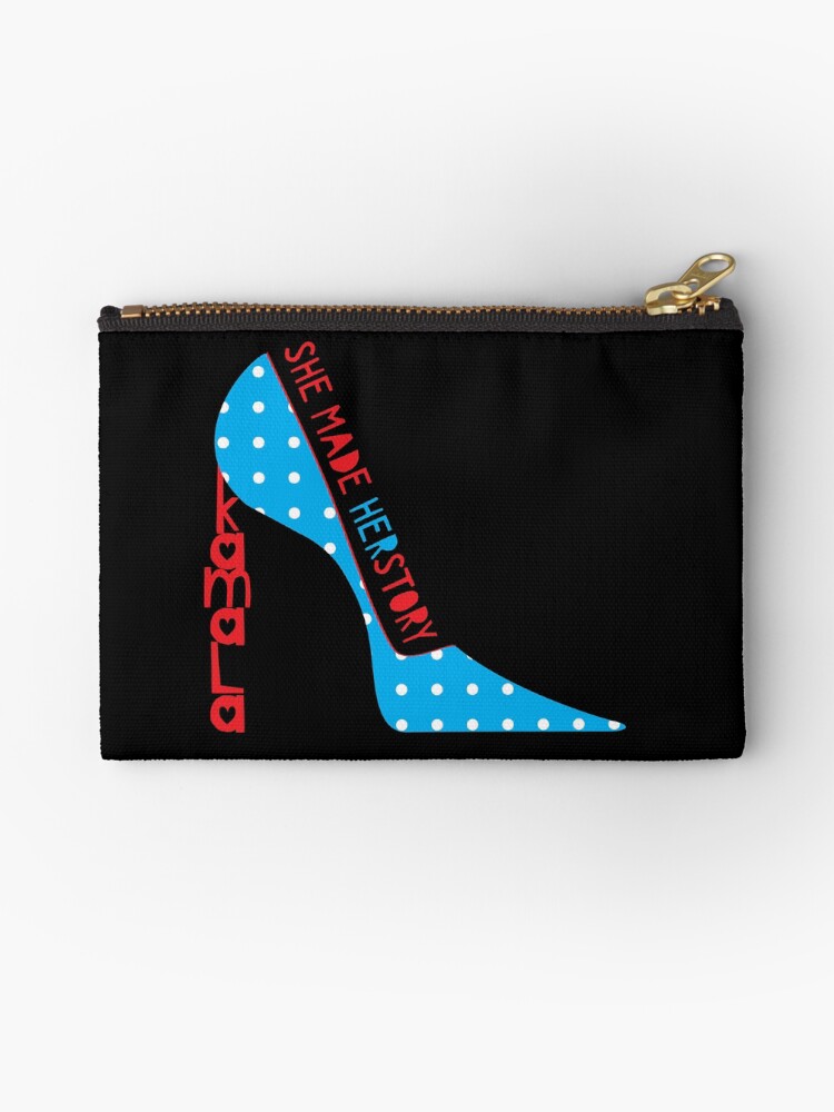 Thumbnail 1 of 4, Zipper Pouch, Kamala She Made Herstory Red, White, and Blue designed and sold by 6256design.