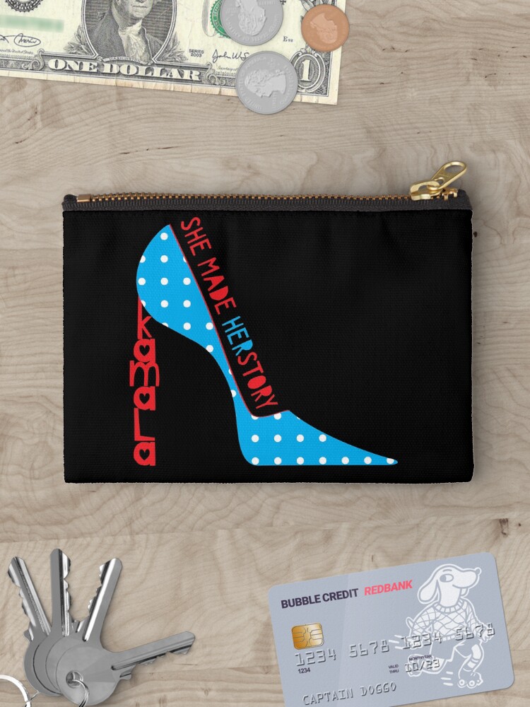 Thumbnail 3 of 4, Zipper Pouch, Kamala She Made Herstory Red, White, and Blue designed and sold by 6256design.