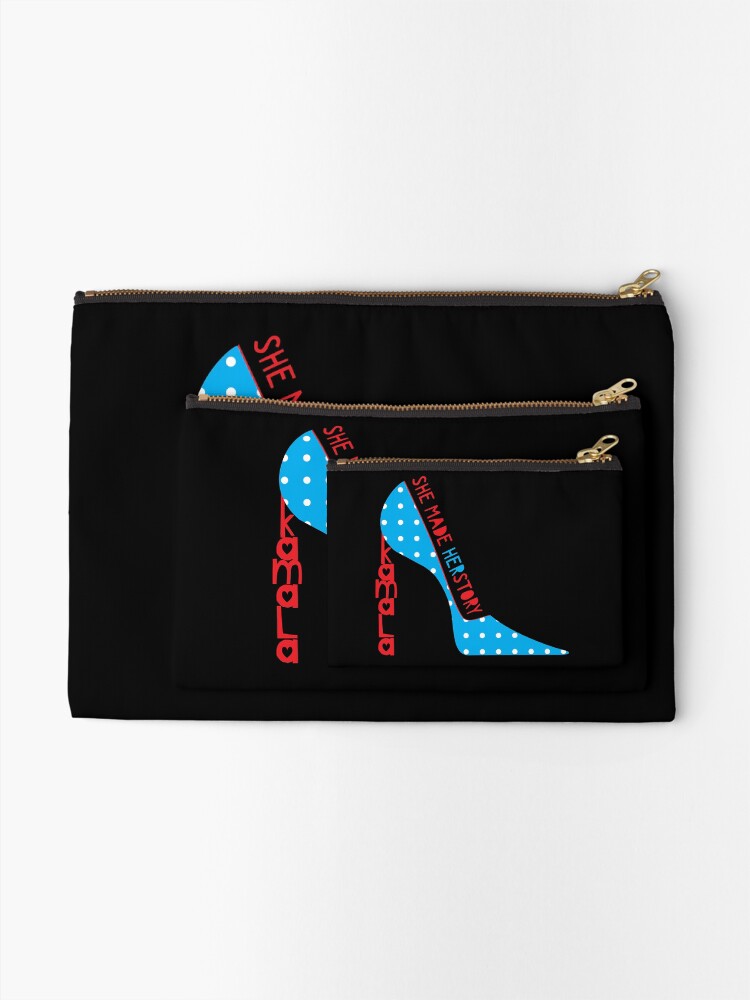 Thumbnail 2 of 4, Zipper Pouch, Kamala She Made Herstory Red, White, and Blue designed and sold by 6256design.