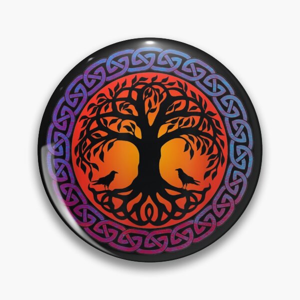 Item preview, Viking Yggdrasil World Tree the Sun & Ravens Hugin designed and sold by WoodjohnTees.