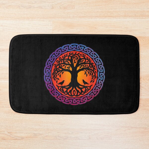 Item preview, Viking Yggdrasil World Tree the Sun & Ravens Hugin designed and sold by WoodjohnTees.