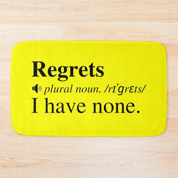 Item preview, Zero Regrets. We Only Have One Life So Regret Nothing And Live Your Best Life. designed and sold by mind-illusions.