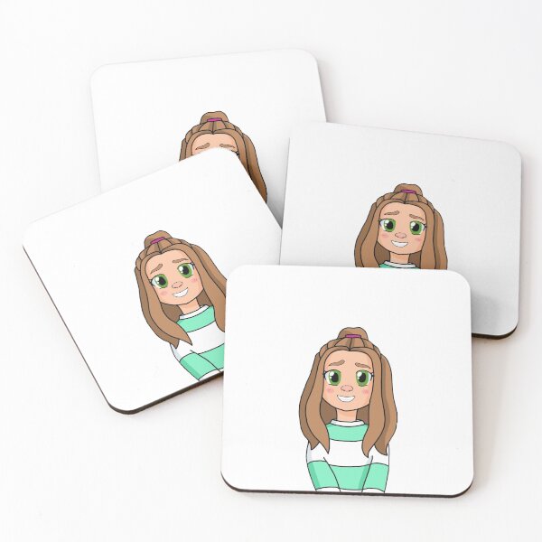 Item preview, Cute Girl in Mint and White Striped Sweater designed and sold by MintyMakes.