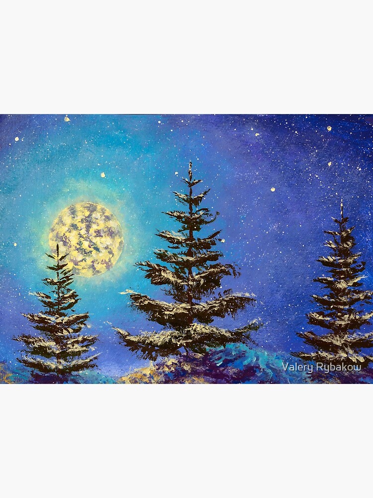 Arbre De Noël En Main Peint Avec De La Peinture Acrylique Sur La