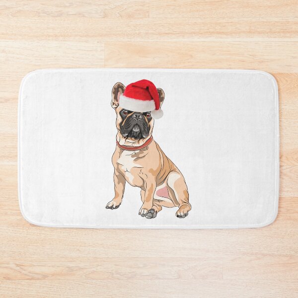 Item preview, Bulldog francés Navidad Santa Frenchie Navidad Crema Frenchie Fawn Frenchie Regalo designed and sold by FunShirtDesigns.
