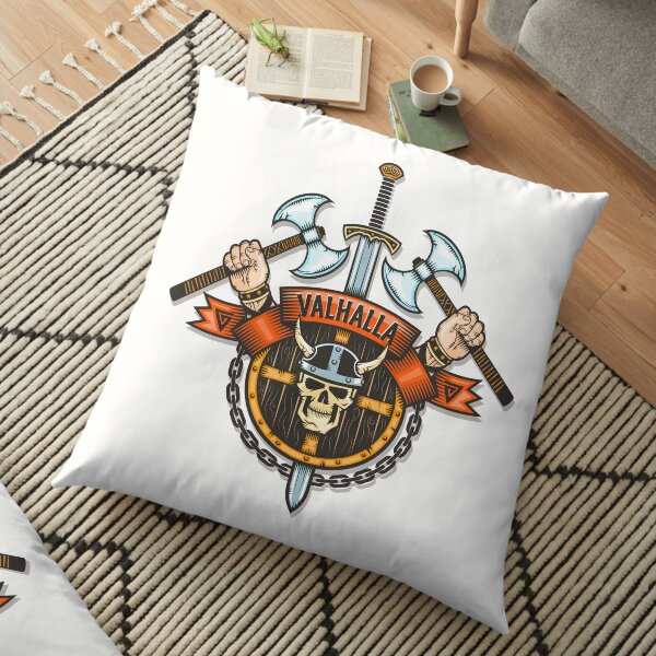 Viking ValhallaNorse Warrior Floor Pillow