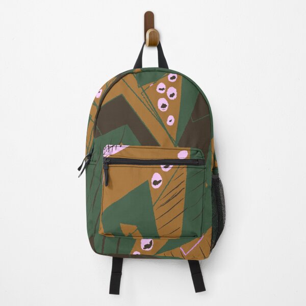 Item preview, Abstract shapes in ocher, green and pink with circles designed and sold by emm-j.
