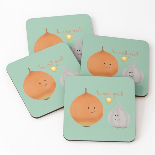 Item preview, Cute Onion and Garlic, You Smell Great (green) designed and sold by jvcoart.