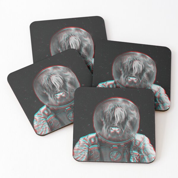 Item preview, Astronaut highland cattle designed and sold by ESCAPZ.