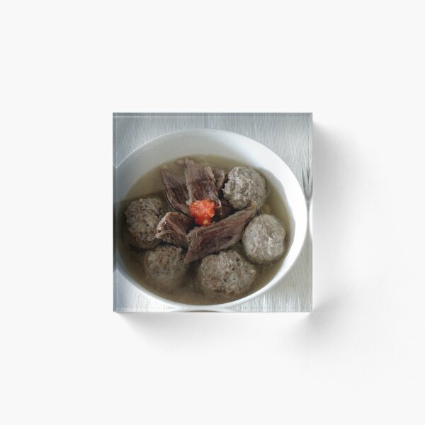 Meat Ball Soup Acrylic Block