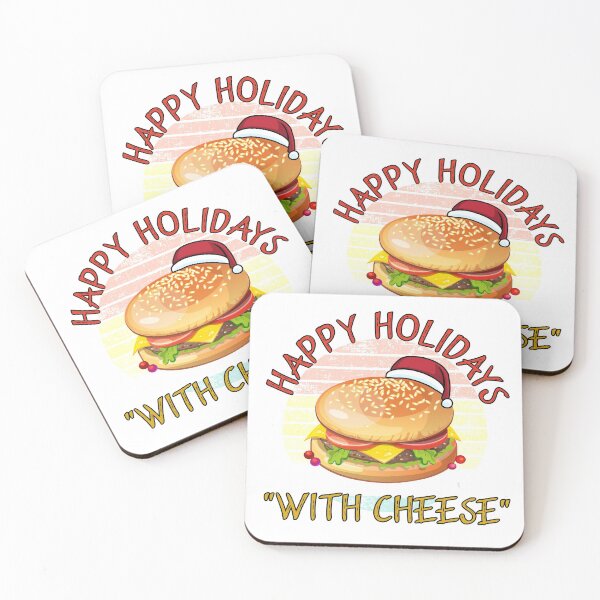 Item preview, happy holidays with cheese designed and sold by Catsloversdotme.